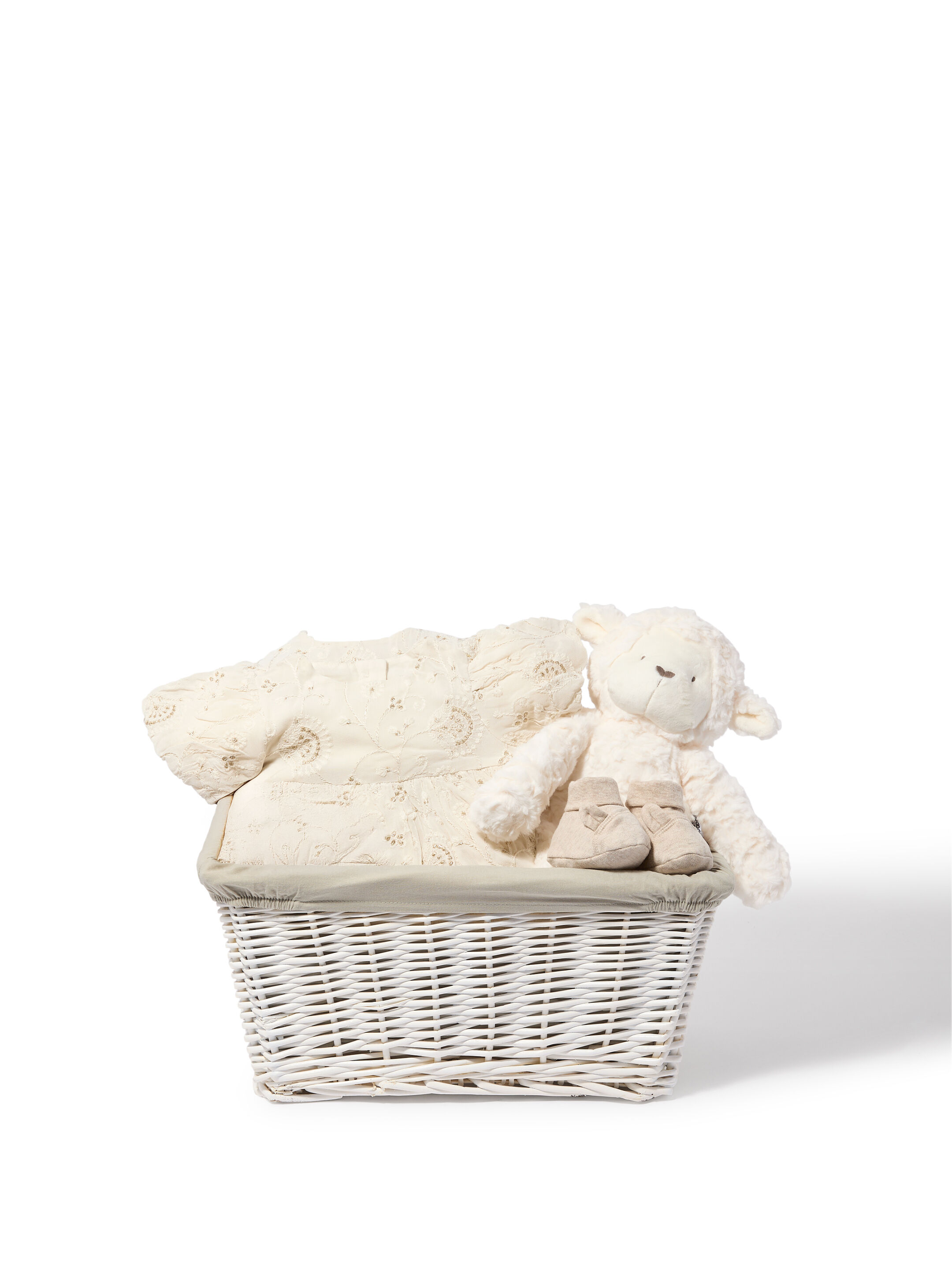 سلة هدايا للبنات الرضع بفستان مطرز - 3 قطع image number 1